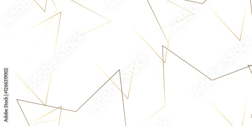 Abstract background with liens and triangles shape on white background. White and golden geometric overlapping rectangle pattern Geometric background soft shadows as patten ..White polygon textured .