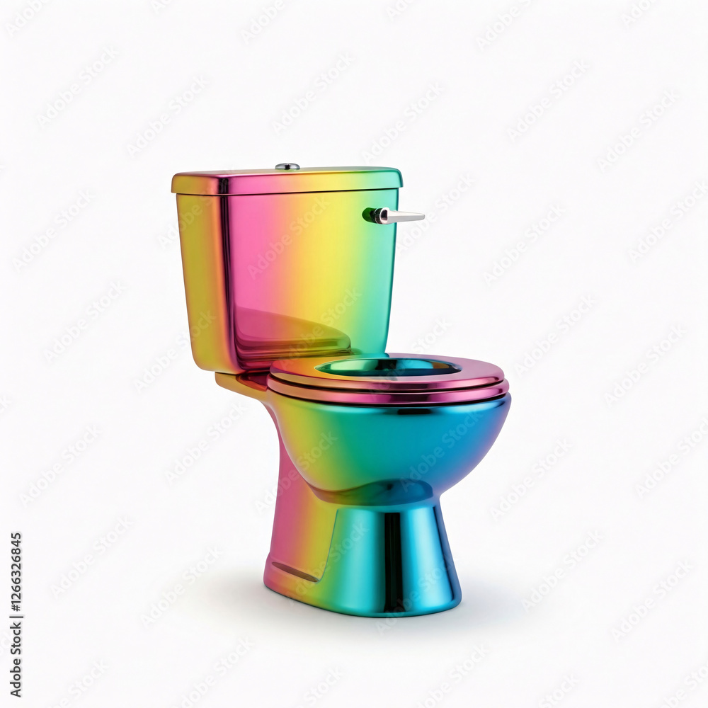Toilet bowl isolated on white background. 3D illustration front view Toilet bowl isolated on white background. 3D illustration front view