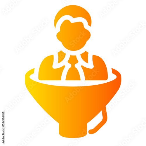 sales funnel Gradient icon