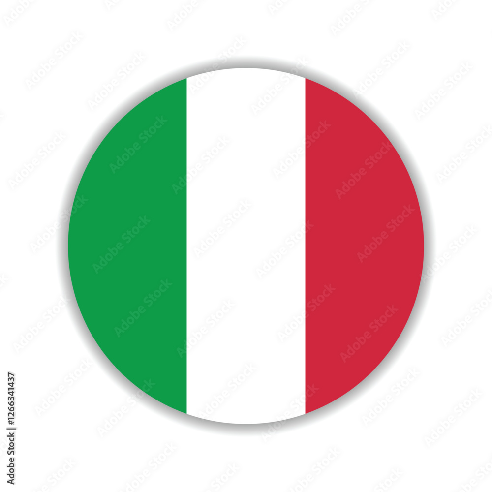 Italy flag circle icon vector illustration design Italy flag circle icon vector illustration design