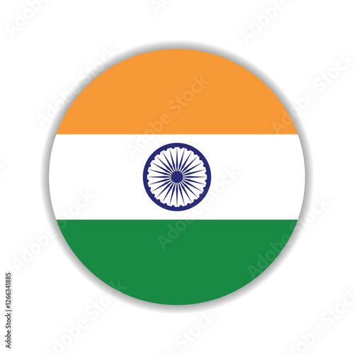 India flag circle icon vector illustration design