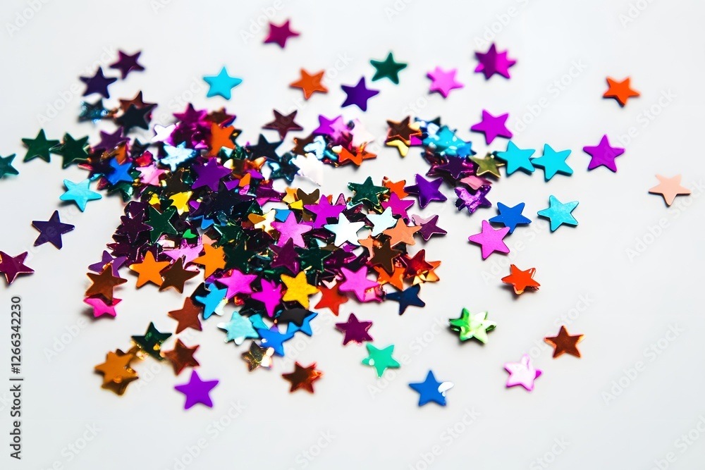 Colorful star confetti scattered on white background (1) Colorful star confetti scattered on white background (1)
