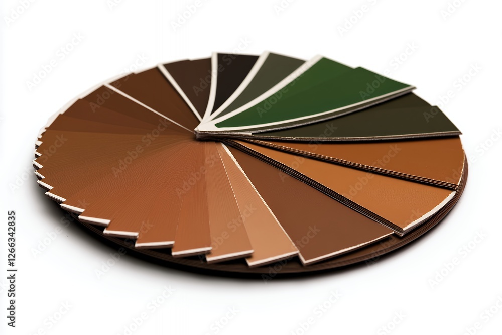 Obraz premium Circular Color Palette Displaying Brown and Green Tones
