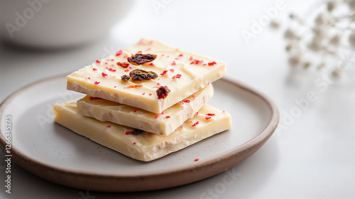  minimalist white chocolate bark with dried fruits