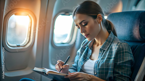 Mindful Journaling: Untangling Thoughts for Balanced Clarity on a Bare Canvas - Photo Stock Concept