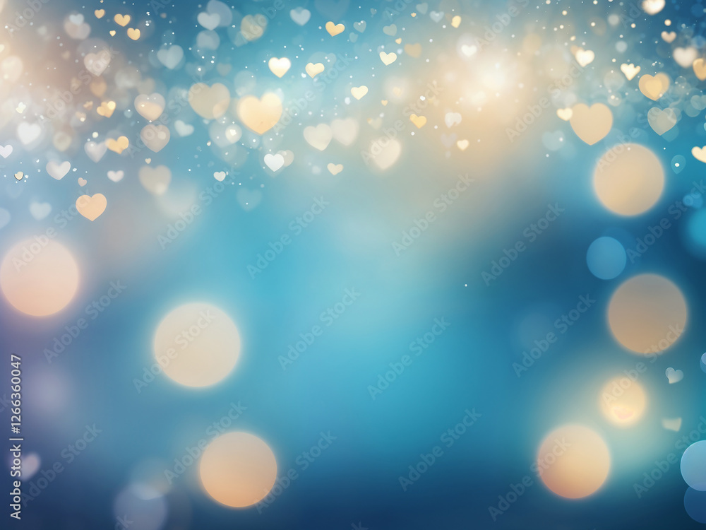 Obraz premium Abstract glow bokeh background blur the natural blue and white. Bokeh colorful glows sparkle