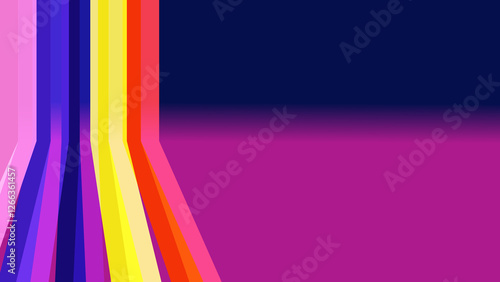 Φωτογραφία vibrant stripes with a gradient background, ideal for digital designs, modern art projects, and creative visuals
