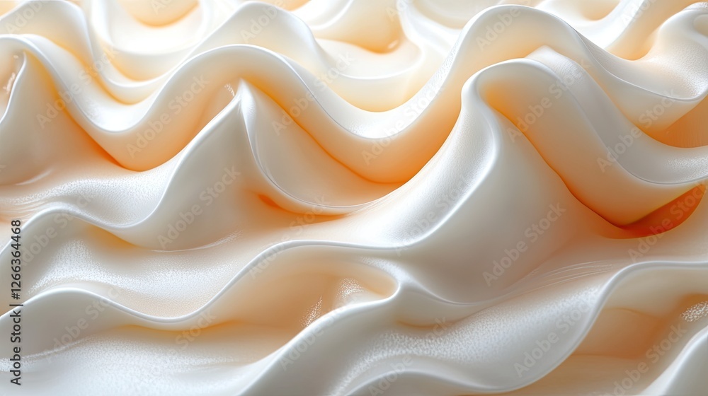 Obraz premium Soft, flowing fabric folds in warm tones, creating a serene and elegant backdrop for design