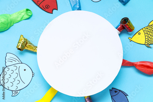 Blank card with paper fishe...