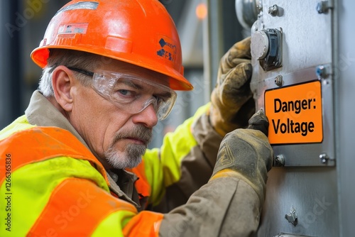 A technician ignoring a 