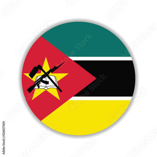 Free Download Mozambique circle flag logo icon digital vector illustration - GFXLoad