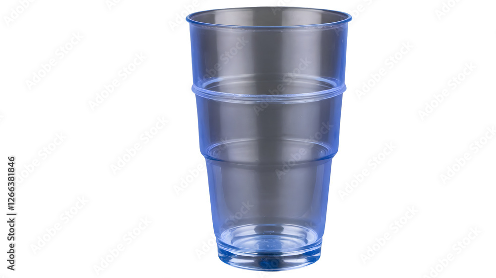 A stack of clear plastic cups, some turned upside down, with soft lighting and reflections on a transparent background A stack of clear plastic cups, some turned upside down, with soft lighting and reflections on a transparent background