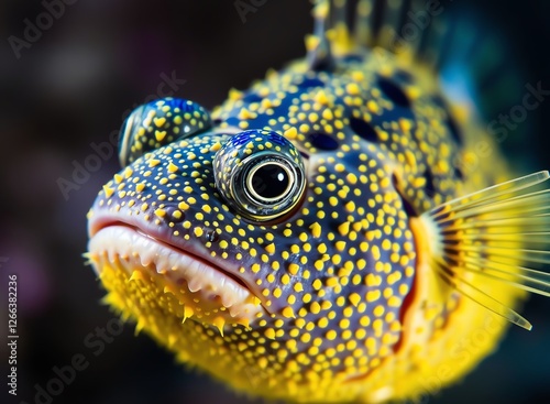 an image of a close up of a fish with a very big mouth, there is a close up of a fish with a very big mouth photo