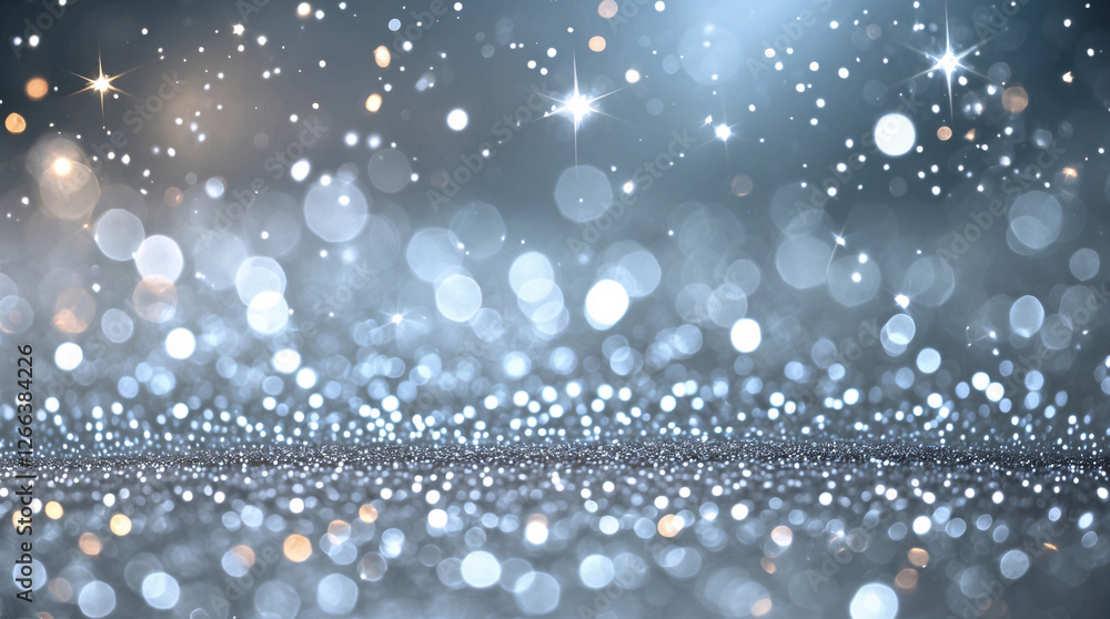 Mystical Abstract Landscape with Silver Bokeh Lights and Metallic Shimmering Glitters Set Against a Dark Sky Background Macro Photography Wallpaper Background Inspiration Mystical Abstract Landscape with Silver Bokeh Lights and Metallic Shimmering Glitters Set Against a Dark Sky Background Macro Photography Wallpaper Background Inspiration