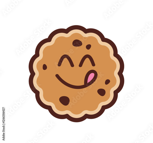 cute and fun chocolate chip cookies and milk cartoon character vector illustration without background PNG EPS