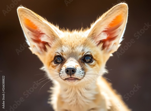 an image of a small dog with big ears and a big nose, there is a small dog with big ears and a big nose photo