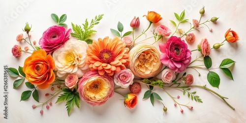 Vibrant Floral Arrangement Featuring a Diverse Collection of Blossoms in a Stunning Display of Color and Texture