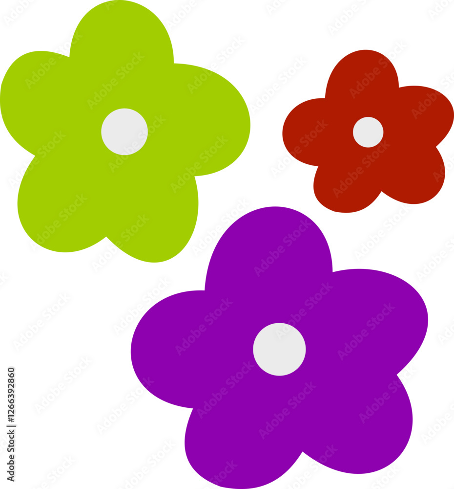 Rainbow Flower Illustration Rainbow Flower Illustration