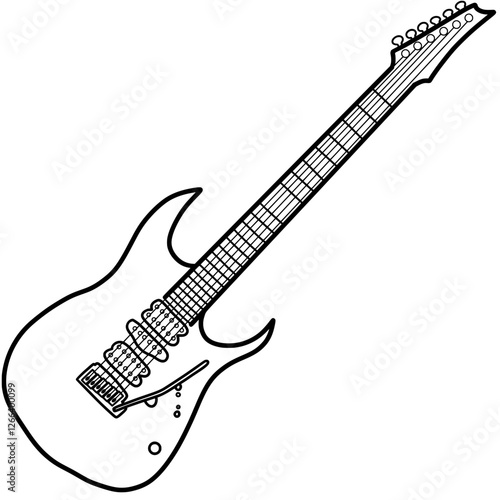 electric guitar vector illustration