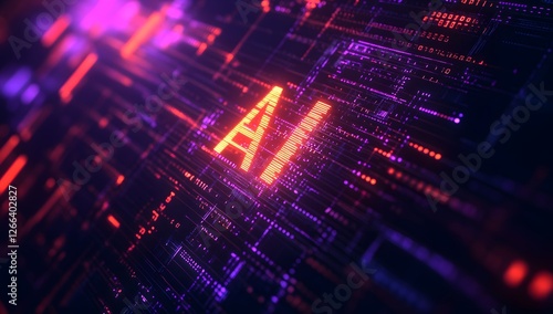 Wallpaper Mural AI technology displayed on circuit board Torontodigital.ca