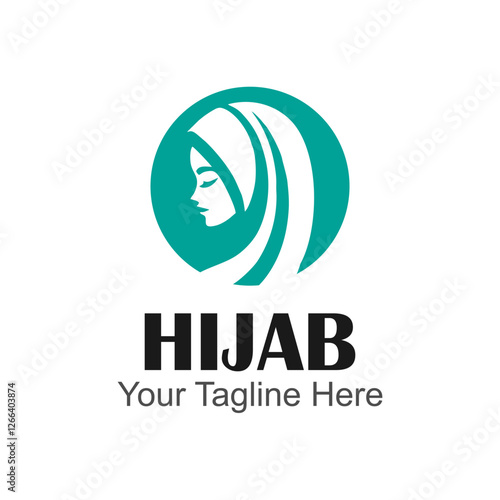 Modern Logo with shows a woman wearing a headscarf.