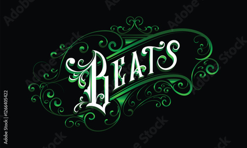 BEATS lettering custom style design
