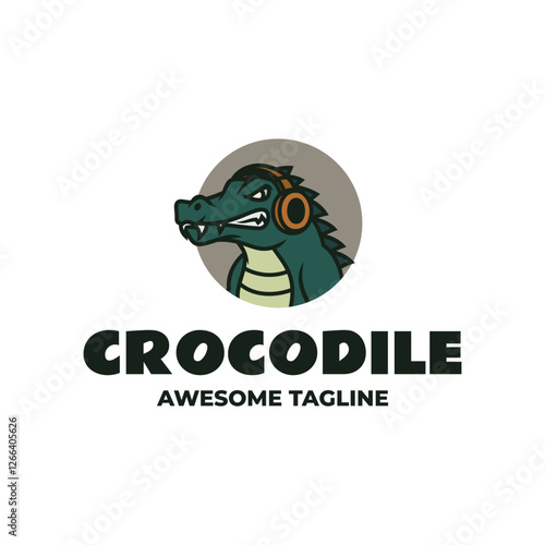 Crocodile Simple Mascot Logo