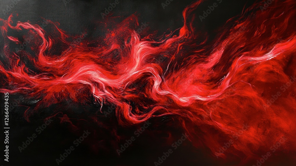 Abstract Red Swirls on Black Background for Artistic Inspiration Abstract Red Swirls on Black Background for Artistic Inspiration