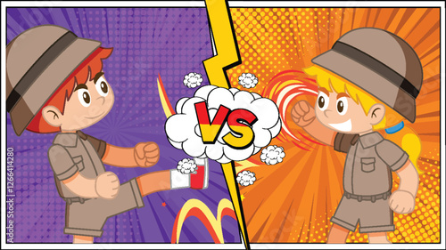 Cartoon Characters in Epic Showdown