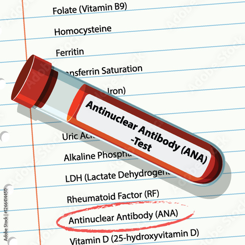 Antinuclear Antibody Test Illustration