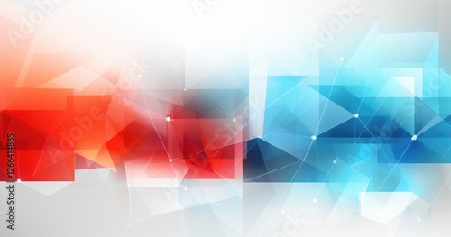 Abstract beautiful color background with geometric shapes and light rays, technology concept design vector illustration