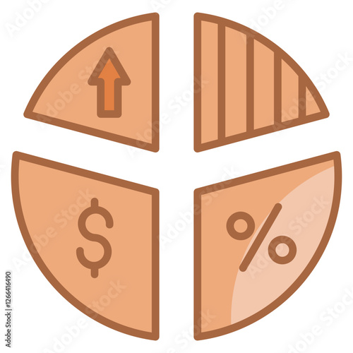 Profit Margin  Icon Element For Design