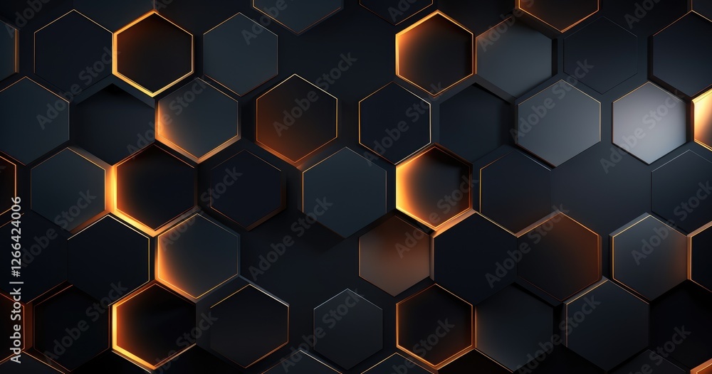 Abstract beautiful random background with hexagon pattern and lighting effect Abstract beautiful random background with hexagon pattern and lighting effect