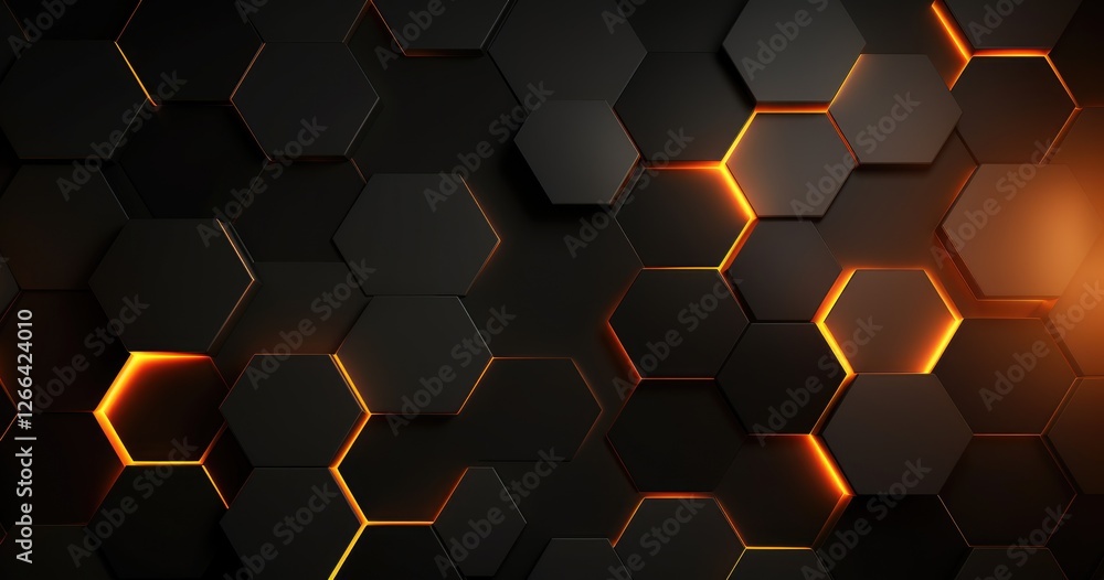 Abstract beautiful random background with hexagon pattern and lighting effect Abstract beautiful random background with hexagon pattern and lighting effect