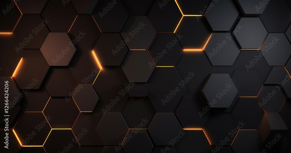 Abstract beautiful random background with hexagon pattern and lighting effect Abstract beautiful random background with hexagon pattern and lighting effect
