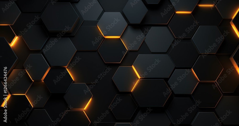 Abstract beautiful random background with hexagon pattern and lighting effect Abstract beautiful random background with hexagon pattern and lighting effect