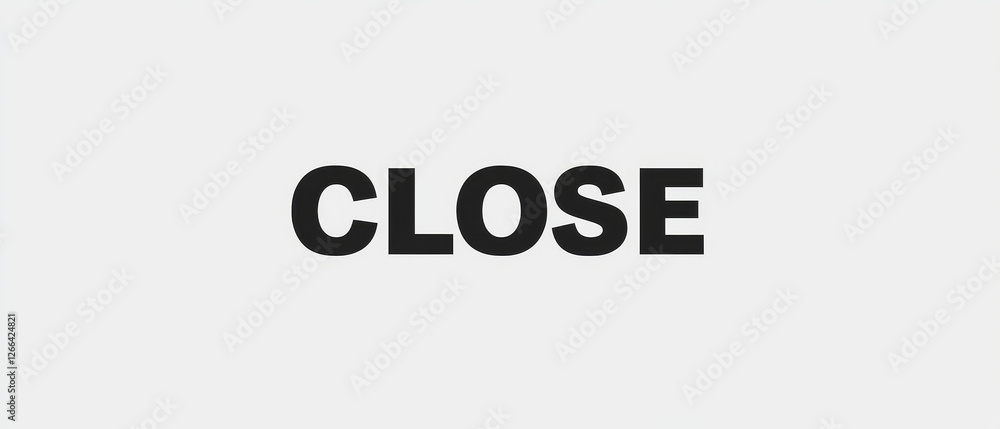 Black bold text CLOSE on a white background -ai Black bold text CLOSE on a white background -ai