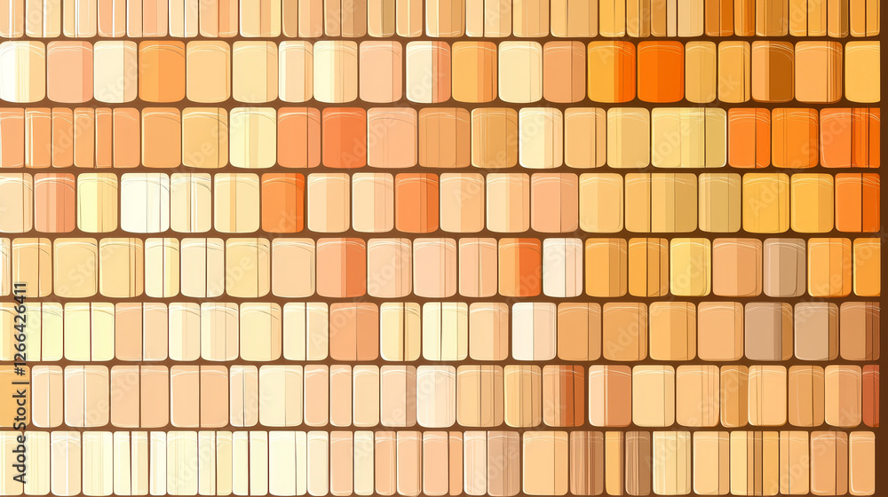 Abstract orange and beige tile mosaic pattern -ai Abstract orange and beige tile mosaic pattern -ai