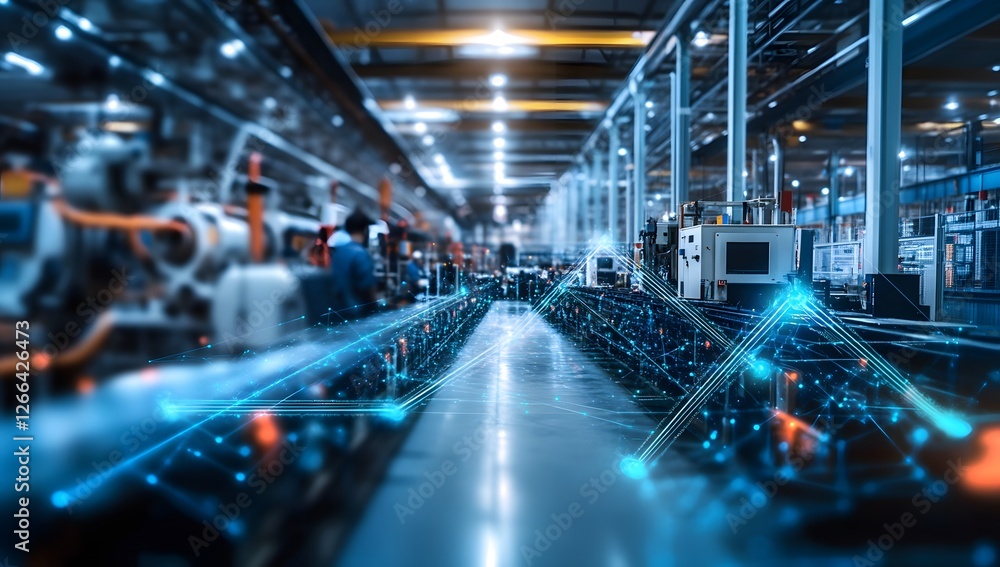 Factory automation, manufacturing, digital overlay, smart production Factory automation, manufacturing, digital overlay, smart production