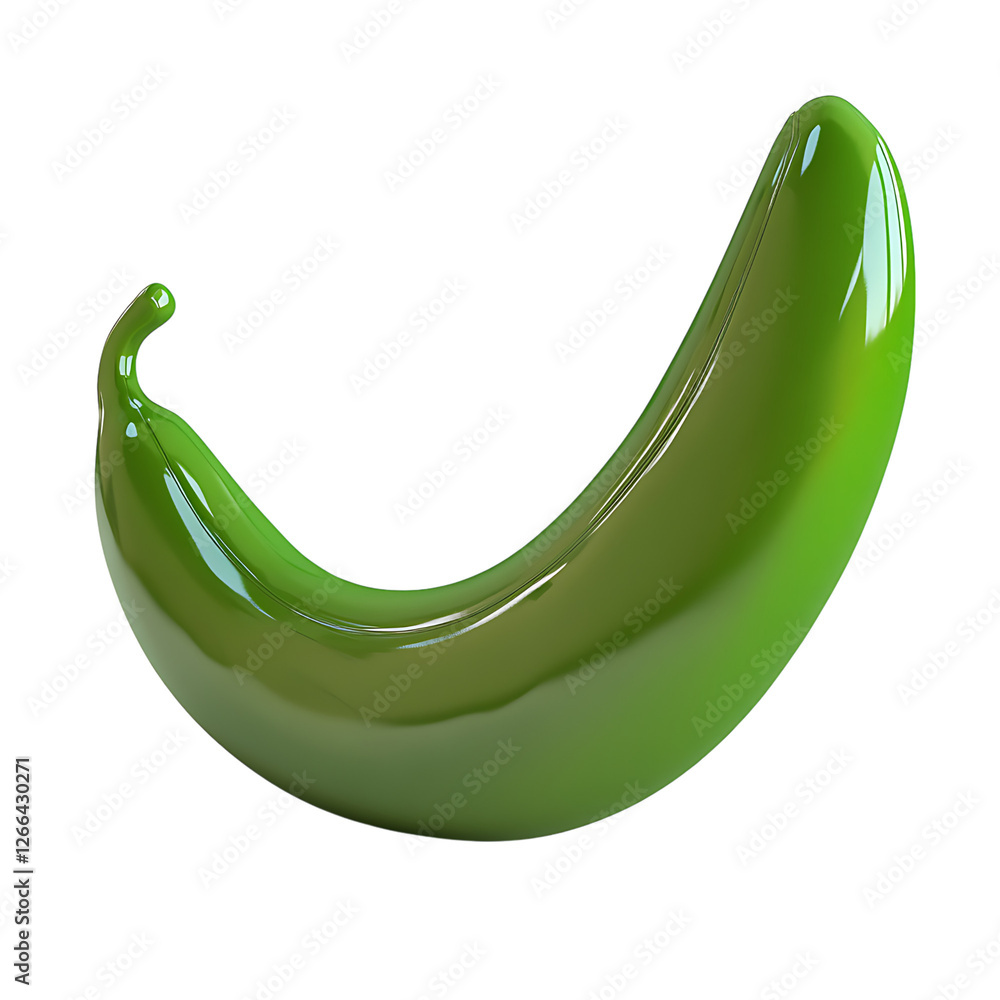 green bean Advertisement isolated on white background full depth of field 