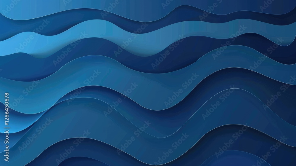 Abstract blue background with waves, vector illustration, simple design, flat style, Abstract blue background with waves, vector illustration, simple design, flat style,