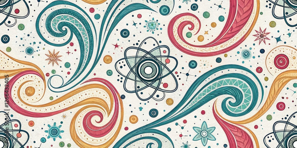 Obraz premium Abstract Microscope Swirls: Scientific Pattern Portrait Photography