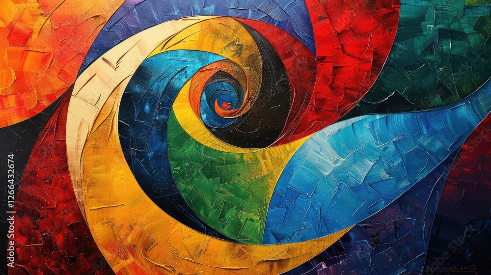 Fototapeta premium abstract colorful amazing high-quality modern art. epic. beautiful, geometric, strippled