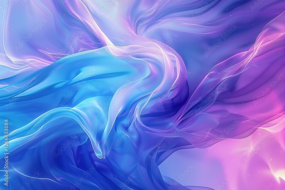 Obraz premium Abstract background of acrylic paint in blue and purple colors with waves