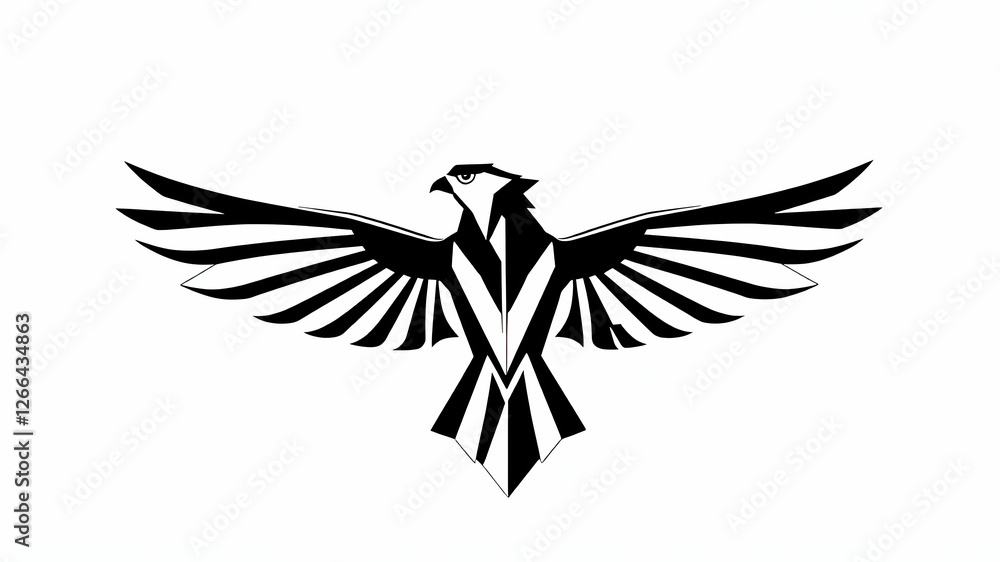 Fototapeta premium Black eagle logo vector