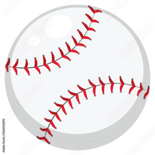 White baseball ball Vector illustration.
