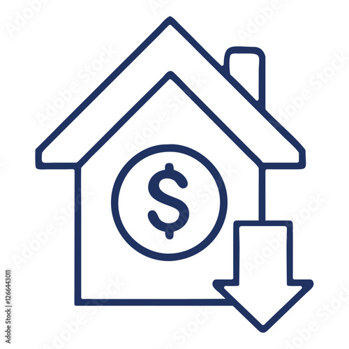 Mortgage rate down payment icon