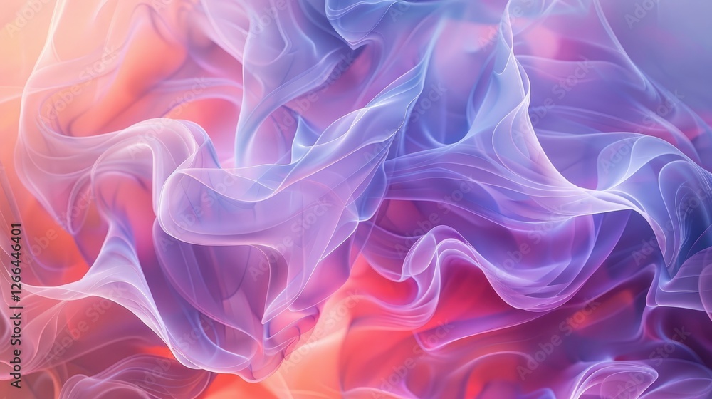 Fototapeta premium Abstract representation of time's passage, using flowing gradients and soft blurring effects to convey movement and change