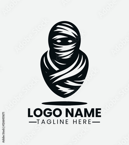 Mummy Logo Design, Egyptian Mummy Logo, Horror Mummy Logo