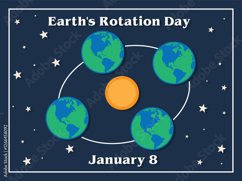 Vector Design Earth's-Rotation-Day-–-January-8